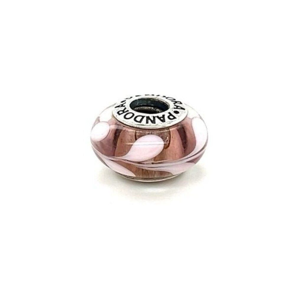 Pandora Pink Spiral Murano Glass Charm